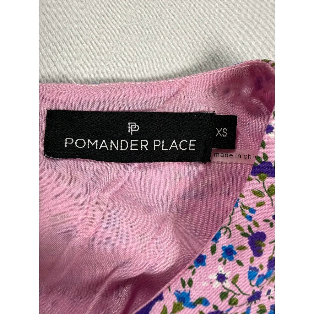 Pomander Place Quinn Dress Lilac Floral Puff Sleeve Lined XSMALL - Picture 13 of 14